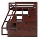 preview thumbnail 11 of 14, Espresso Full Size Wood Loft Bed with Drawers, Shelves & Desk