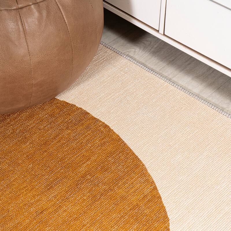 JONATHAN Y Demie Bohemian Textured Weave Floral Machine Washable Area Rug