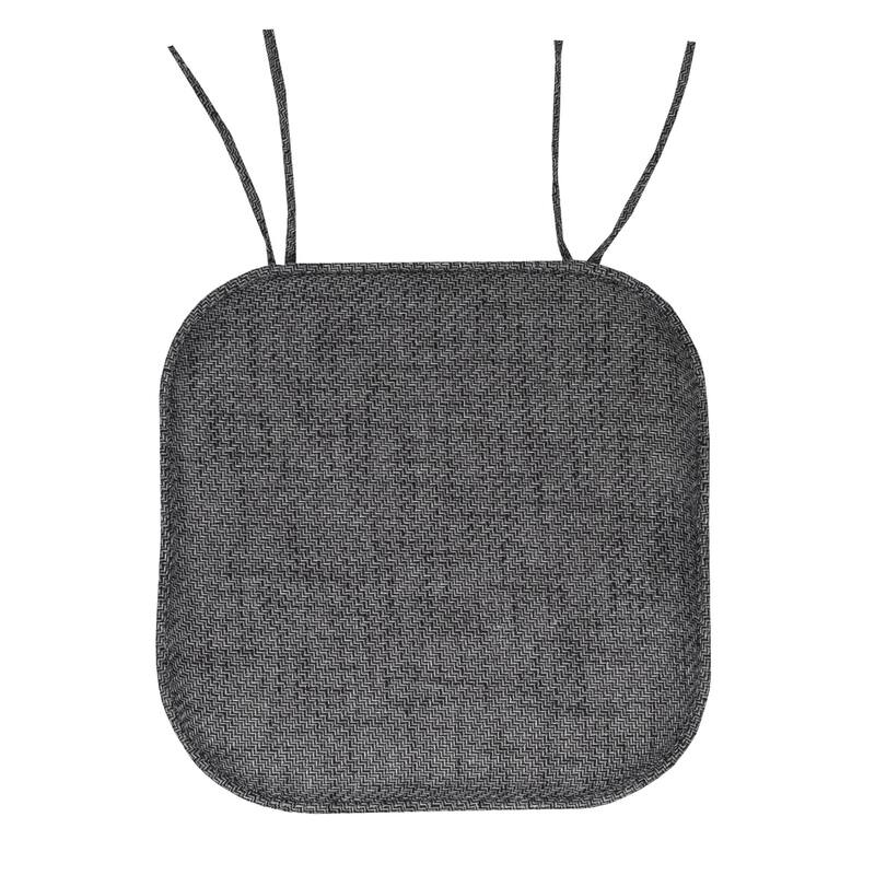 Herringbone Memory Foam 16 x 16 Chair Pad With Ties
