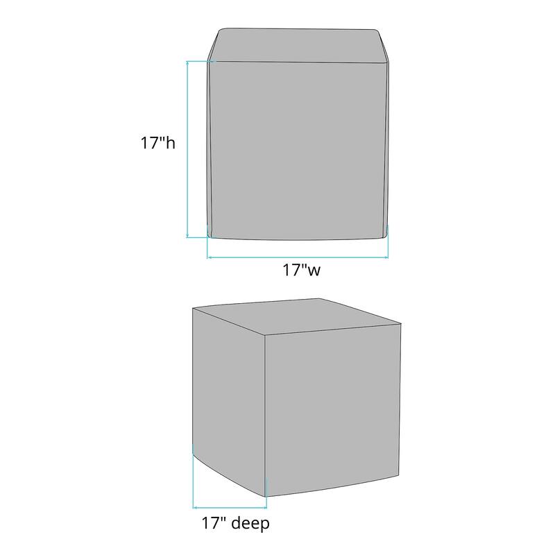 Allan Andrews No Tip Block Ottoman with Cover, Sterling Collection