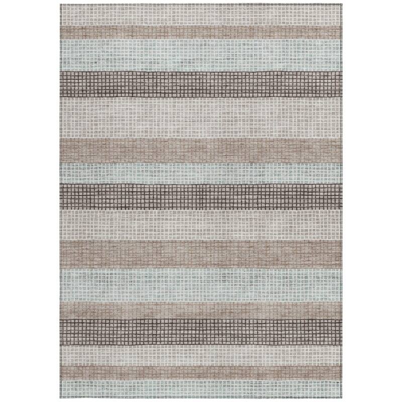 HomeRoots Striped Transitional Rectangle Outdoor Rug