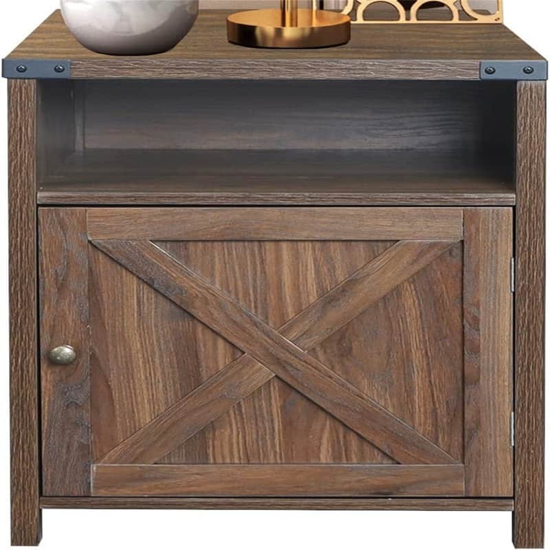 Table with Cabinet and Shelves - 18"D x 18"W x 24"H