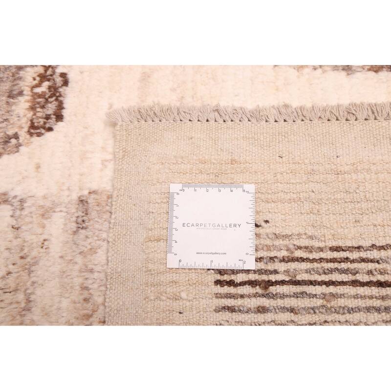 ECARPETGALLERY Hand-knotted Pak Finest Marrakesh Ivory Wool Rug - 8'0 x 9'9