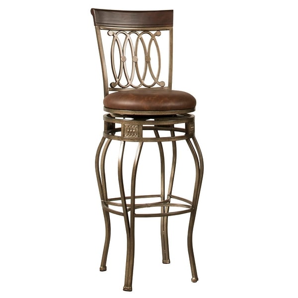 Hilale Furniture 41545h Montello 20 Inch Wide Wood Bar Stool Hilale Furniture 41545h Montello 20 Inch Wide Wood Bar Stool With Vinyl Uphol Old Steel