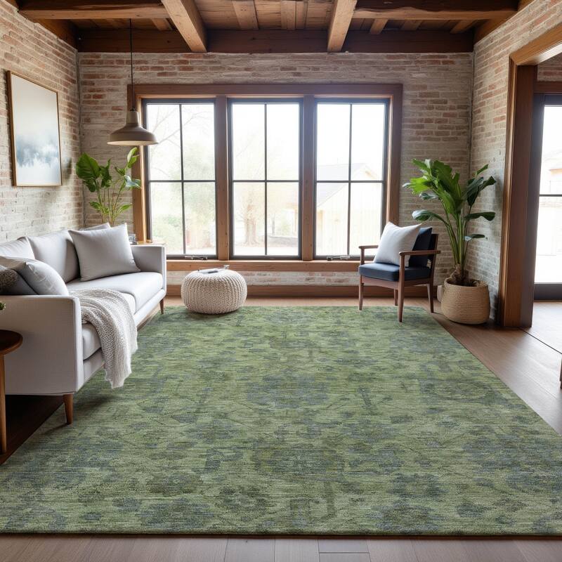 Premium Washable Super Soft Farmhouse Mayfield Rug - Aloe - 10' x 14'