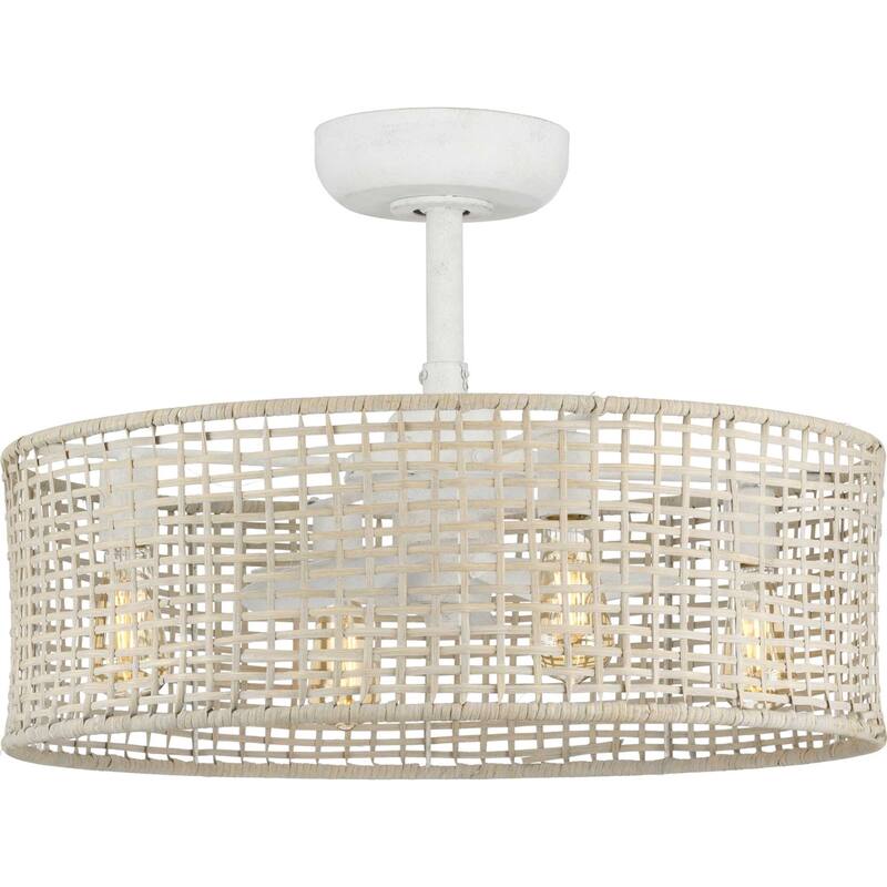 Progress Lighting Belva 14" 3 Blade Ceiling Fan - Cottage White