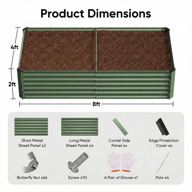 Pocassy Planter Box Outdoor Garden Bed Planter for Vegetables.