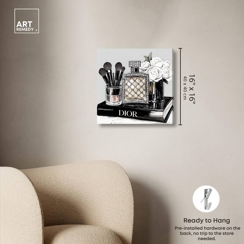 Classy Ink Glam Setup Canvas by Art Remedy, Gallery Wrapped