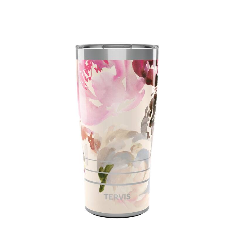 Tervis Traveler Kelly Ventura Floral Collection Triple Walled Insulated Travel Tumbler, Posy - 20oz - Stainless Steel