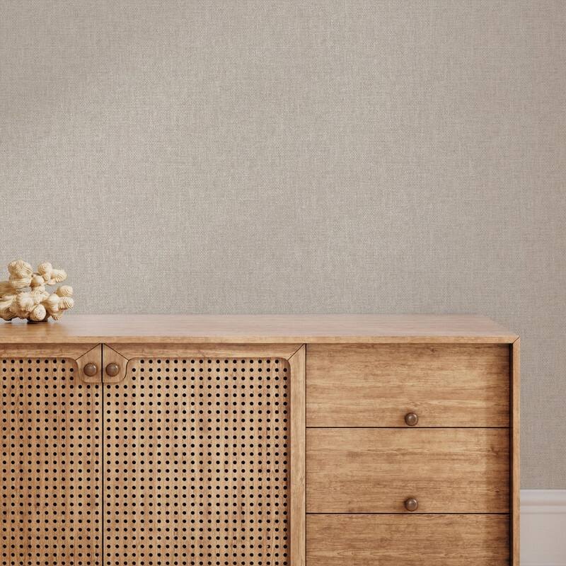 Faux Grasscloth Primitivo Textured Peel and Stick Wallpaper by Jeremiah Brent