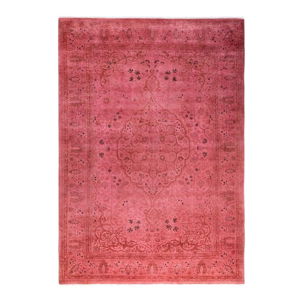 Fine Vibrance One-of-a-Kind Hand-Knotted Area Rug - Pink, 4' 8" x 6' 8" - 4' 8" x 6' 8"