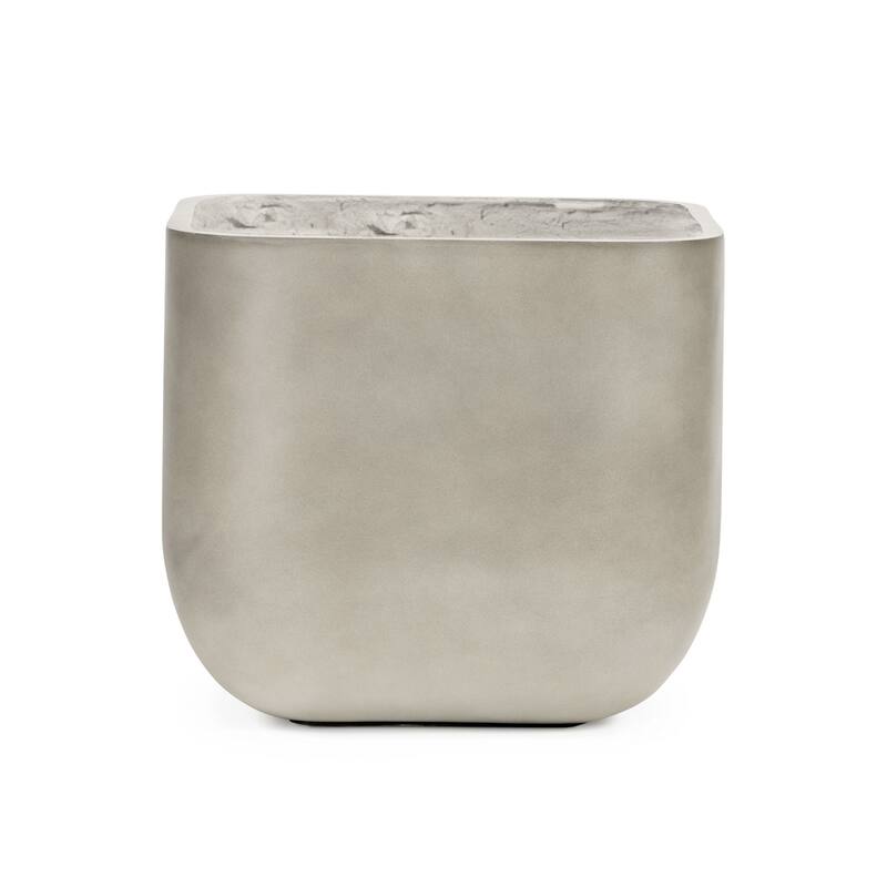 Zachary Square Planter-Grey Concrete