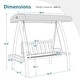 preview thumbnail 5 of 21, MCombo 2-Person Patio Swing Chair, Luxury Outdoor Swing with Wooden Finish Coated Seat, Poolside 4458 - N/A