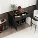 preview thumbnail 20 of 45, Timechee Kitchen Sideboard End Table Entry Accent Storage Cabinet