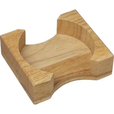 CounterArt Light Oak Round Coaster Holder - 4.5x4.5