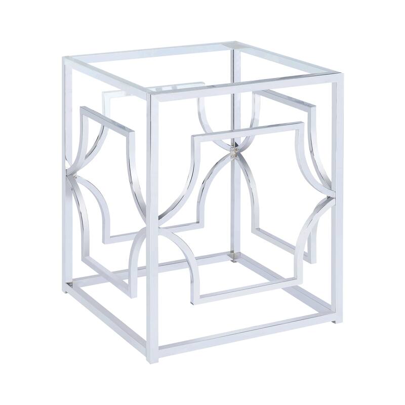 Becquer Square Dining Table Base - Chrome