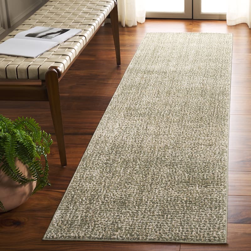 SAFAVIEH Hazel Erda Modern Contemporary Rug - 2' x 8' Runner - Green/Beige