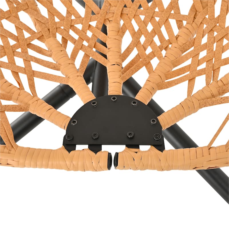 Sturdy Hammock Chair with Stand,Durable Hanging Egg Chair with Rattan Weaving,Comfortable chairs with Soft Removable Cushion