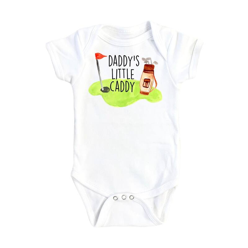 Golf Caddy - Baby Boy Girl Clothes Infant Bodysuit Funny Cute Newborn - Natural - 0-3M