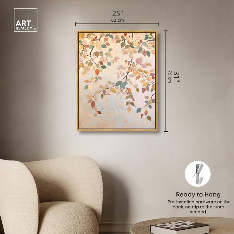 Leaf Swirl Canvas by Art Remedy