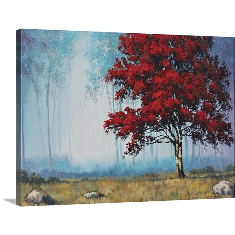 Shop Red Tree Canvas Wall Art Overstock 25503494