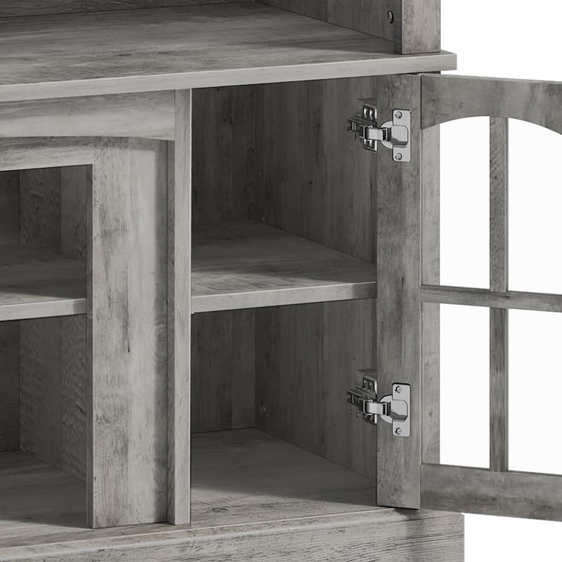 Moasis 58" Highboy TV Stand Farmhouse Entertainment Center Media Console for TV up to 65" - 58 inches