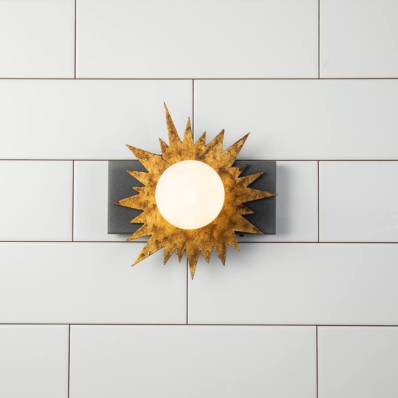 Sun Gold and Zinc 1-Lt Wall Sconce