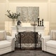 preview thumbnail 7 of 14, Black Metal Foldable Mesh Netting 3 Panel Scroll Fireplace Screen