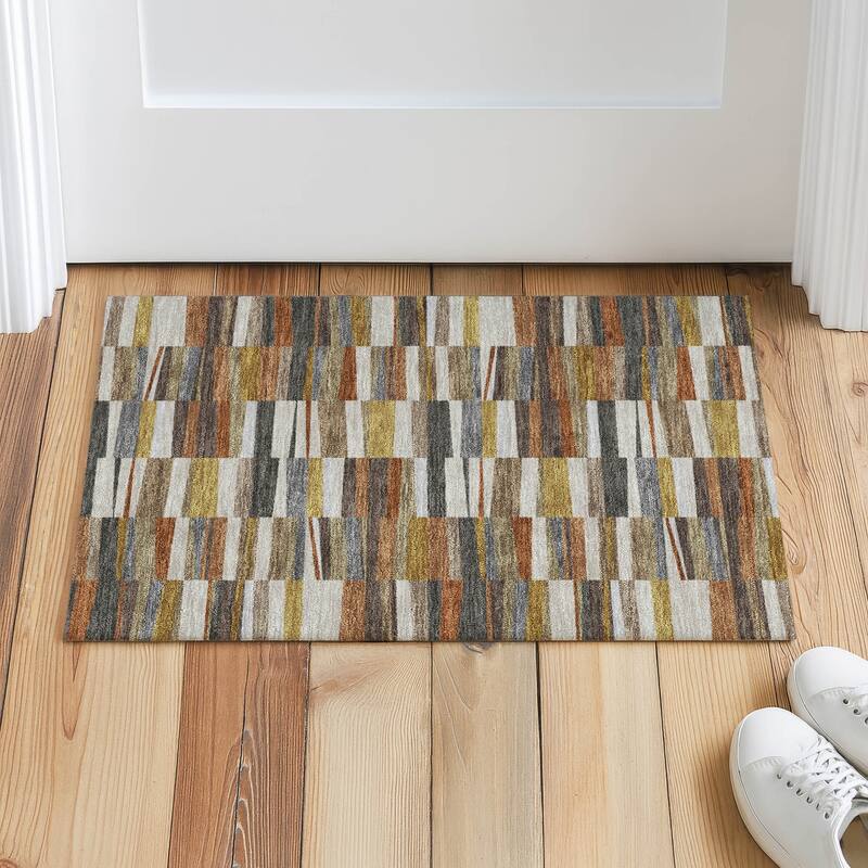 Machine Washable Indoor/ Outdoor Modern Antonito Chantille Rug