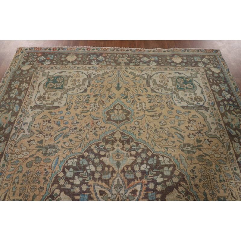 Traditional Tabriz Persian Vintage Area Rug Handmade Wool Carpet - 6'8"x 9'5"