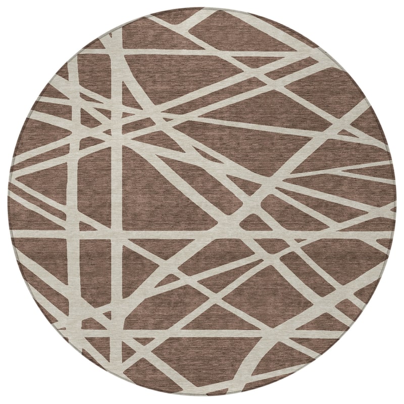 HomeRoots Geometric Transitional Rectangle Outdoor Rug