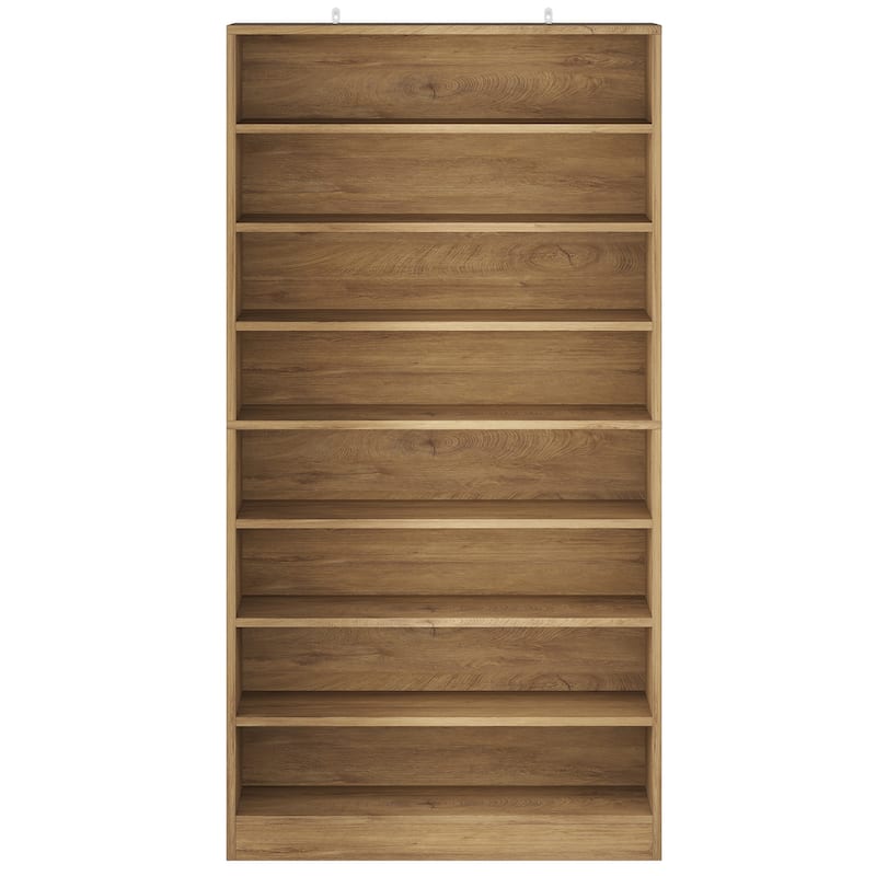 9 Tiers Shoe Cabinet 40-45 Pairs Heavy Duty Wood Freestanding Shoe Storage Cabinet with Open Storage for Entryway