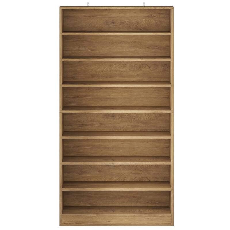 Wood Shoe Cabinet, Freestanding Shoe Storage Cabinet, Open Storage Shoe Organizer Entryway Shoe Rack Cabinet