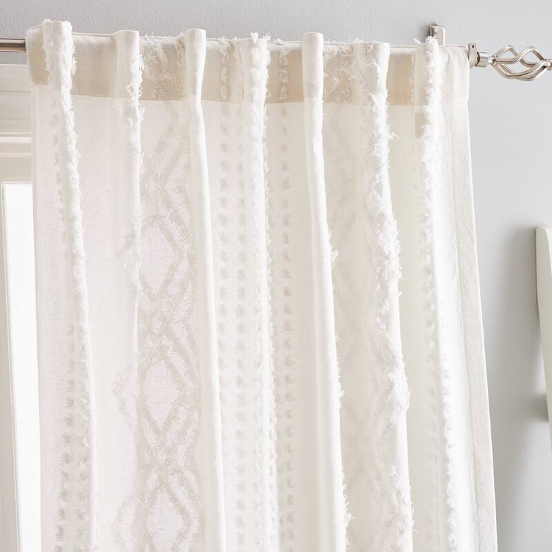 Cut Geo Back Tab Curtain Panel Pair
