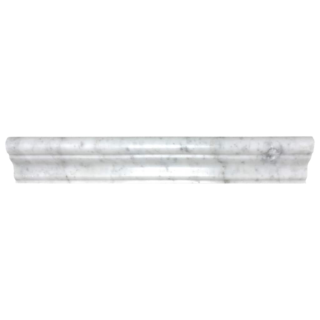 Carrara Marble 2" x 12" Honed Chair Rail Liner