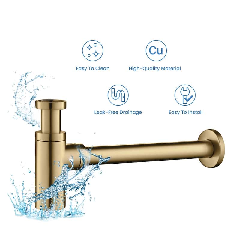 Bathroom Sink Decorative Round Bottle Trap