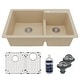 preview thumbnail 43 of 59, Karran 33" Top Mount Large/Small Bowl Quartz Kitchen Sink Kit - 33" x 22" x 9"