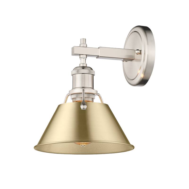 Orwell 1-Light Bath Vanity in Pewter with Brushed Champagne Bronze - Silver