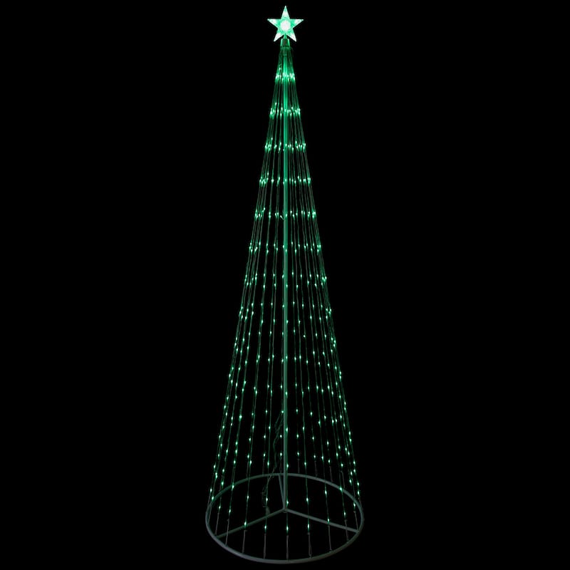 12' Green LED Lighted Show Cone Christmas Tree Outdoor Decoration