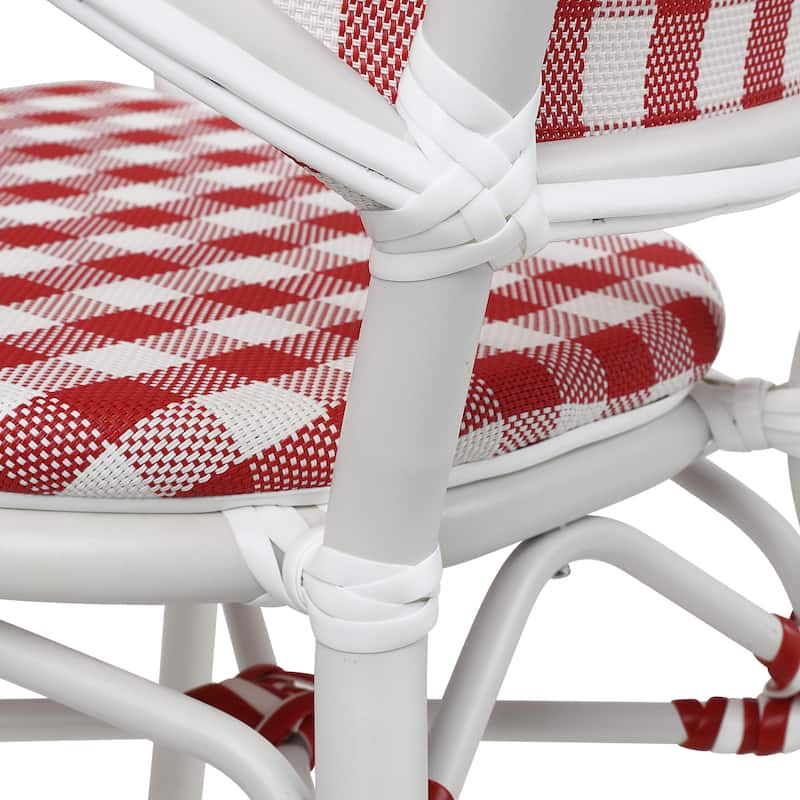 Lidi Classic Country Plaid Patio Dining Arm Chairs by Furniture of America
