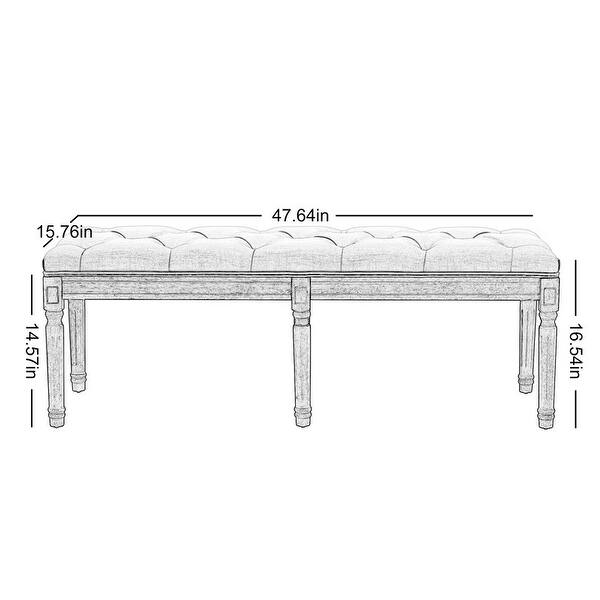 AOOLIVE End of Bed Bench Upholstered Entryway Bench,Beige