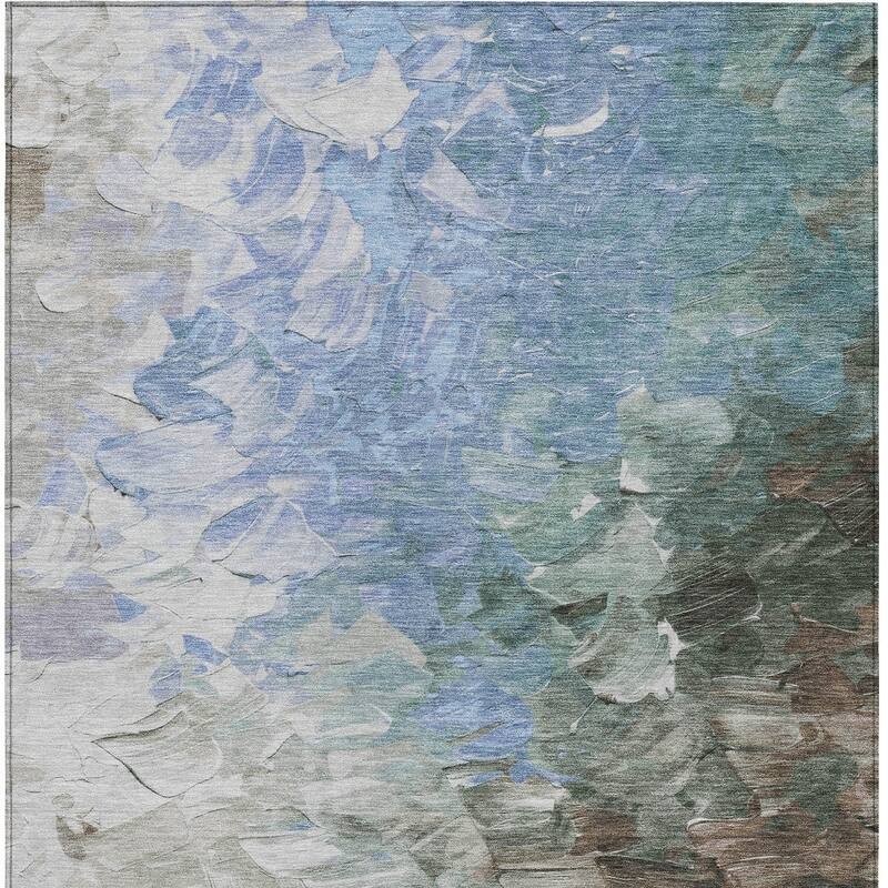 HomeRoots Abstract Transitional Rectangle Outdoor Rug