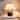Brightech Blair 10.08 in. Polished Black Midcentury LED Globe Bedside Desk Table Lamp with White Cotton Empire Shade