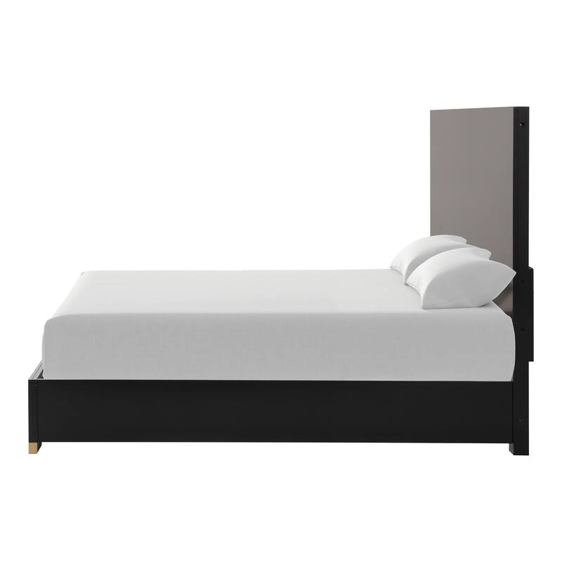 Furniture of America Kismet Modern 6-Piece Black Wood Platform Bedroom Set