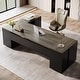 preview thumbnail 39 of 42, 85.8" L-Shaped Executive Desk, Extra Large Office Desk with Drawers