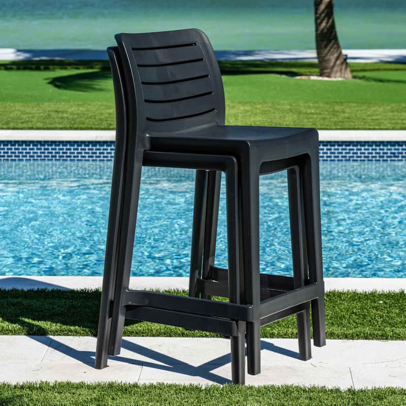 Leva Set of 2 Counterstools - Anthracite