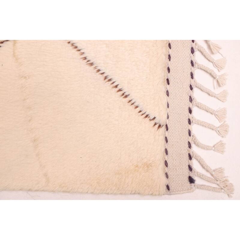 ECARPETGALLERY Hand-knotted Pak Finest Marrakesh Cream Wool Rug - 6'11 x 9'9