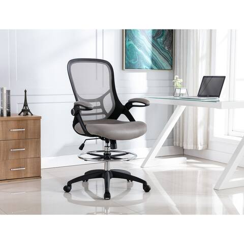 Porthos Home Vance Office Chair, Height Adjustable Footrest, Mesh Back