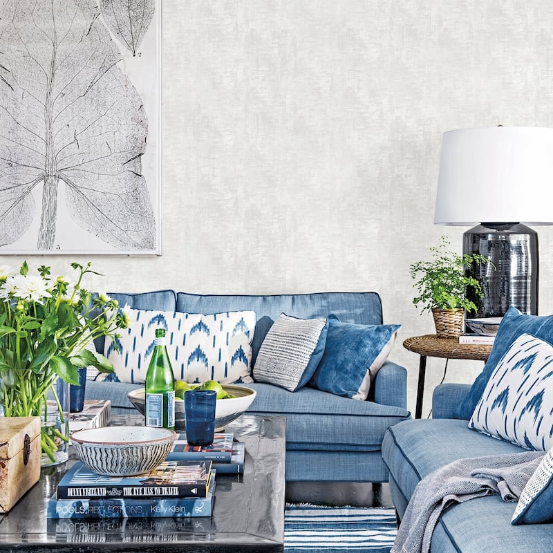 Galerie Wallcoverings Lustre Collection Distressed Effect Non-woven Metallic Wallpaper Roll