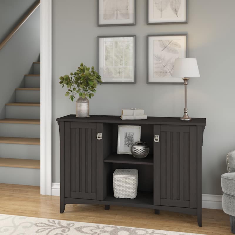 Salinas Accent Storage Cabinet with Doors by Bush Furniture - Vintage Black
